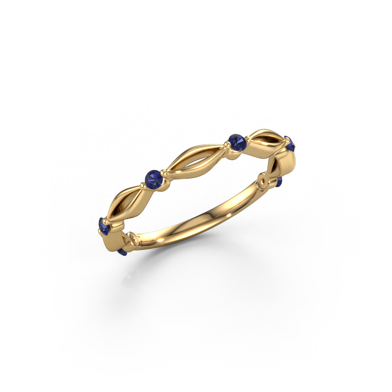 Image of Stackable ring Shalon 585 gold Sapphire 1.8 mm