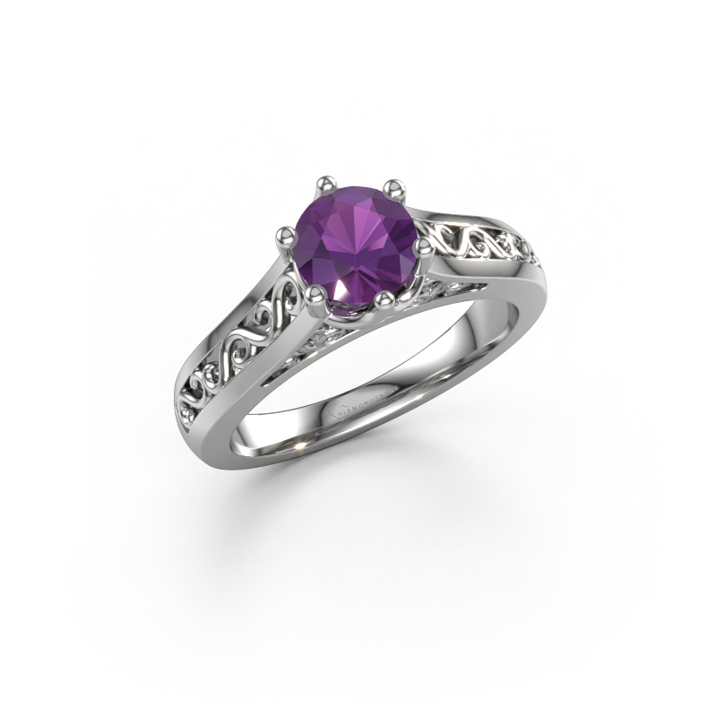 Bild von Verlobungsring Shan 950 Platin Amethyst 6 mm