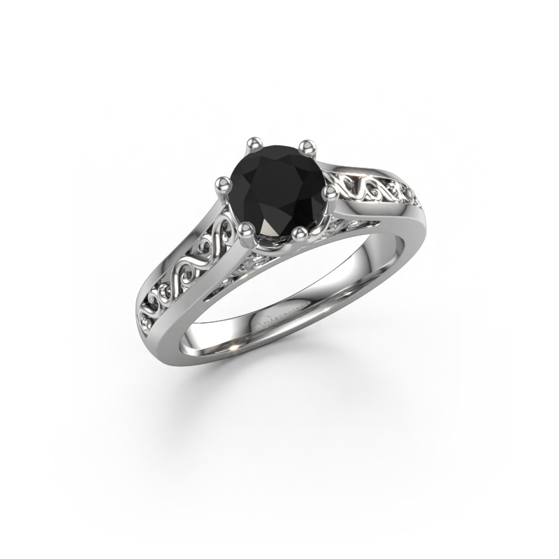Bild von Verlobungsring Shan 950 Platin Schwarz Diamant 0.96 crt