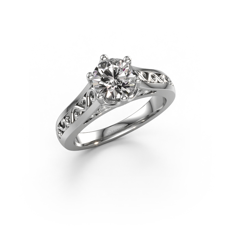 Image of Engagement ring Shan 950 platinum Diamond 1.00 crt