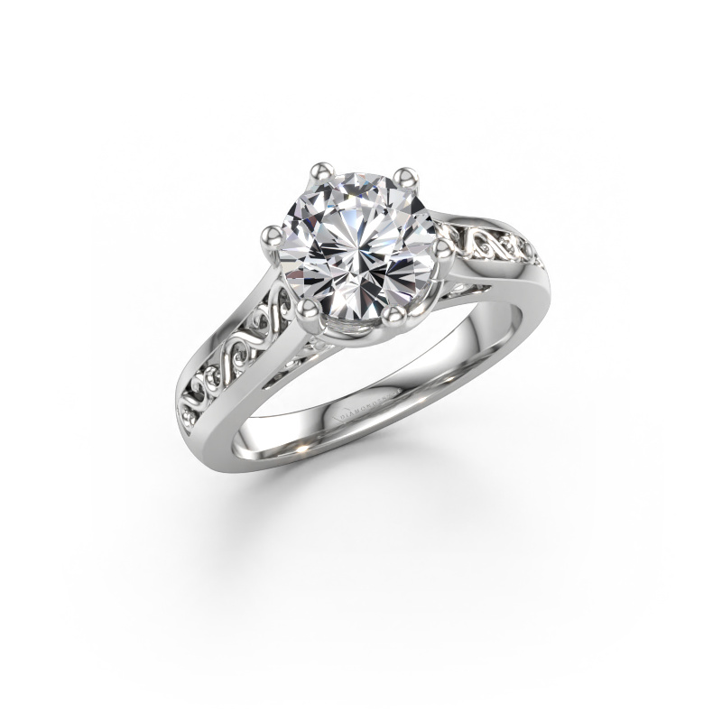 Immagine di Anello di fidanzamento Shan 950 platino Diamante 1.50 crt