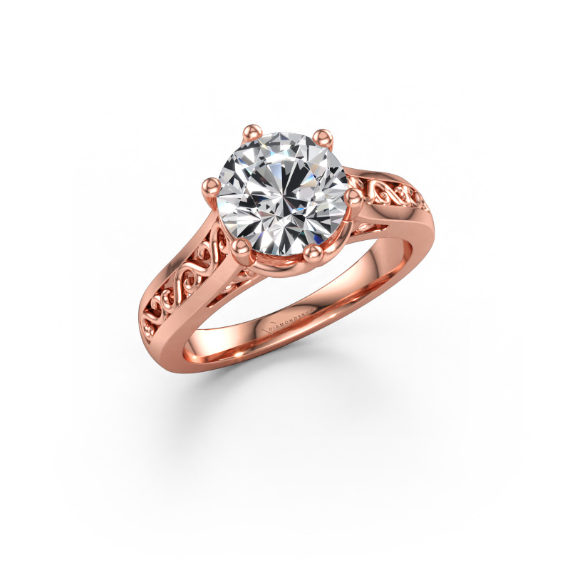 Bild av Förlovningsring Shan 585 roséguld Labbodlad diamant 2.00 crt