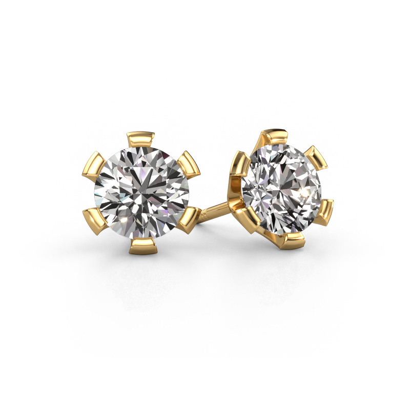 Image of Stud earrings Shana 585 gold Diamond 2.00 crt