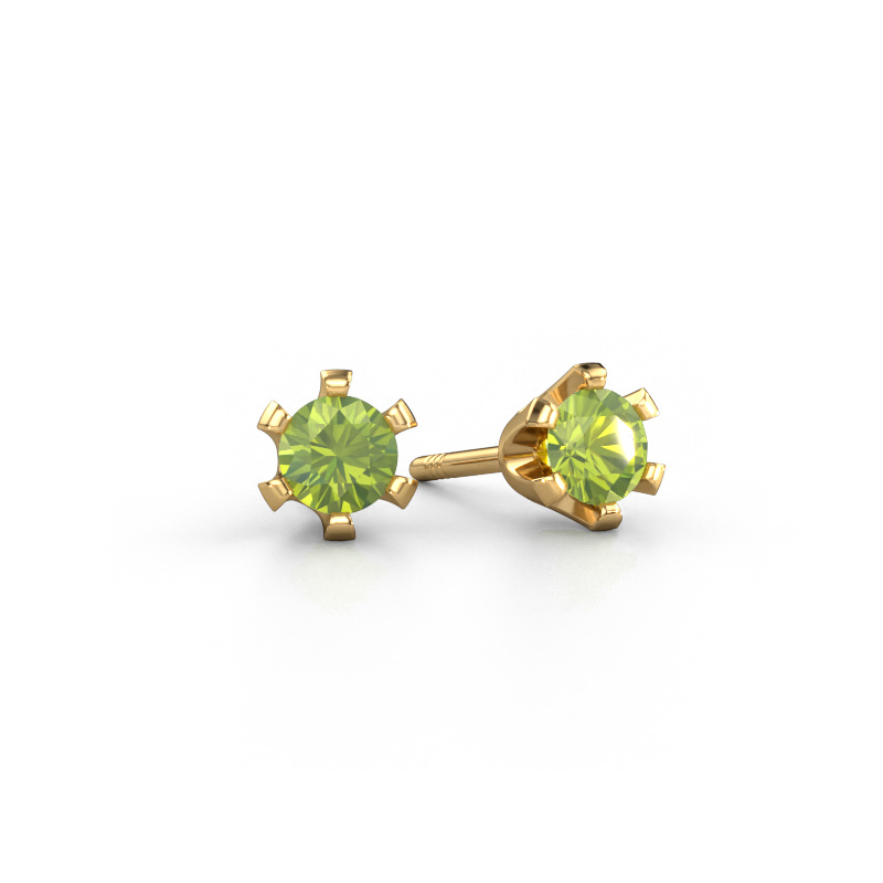 Bild von Ohrsteckers Shana 585 Gold Peridot 4 mm