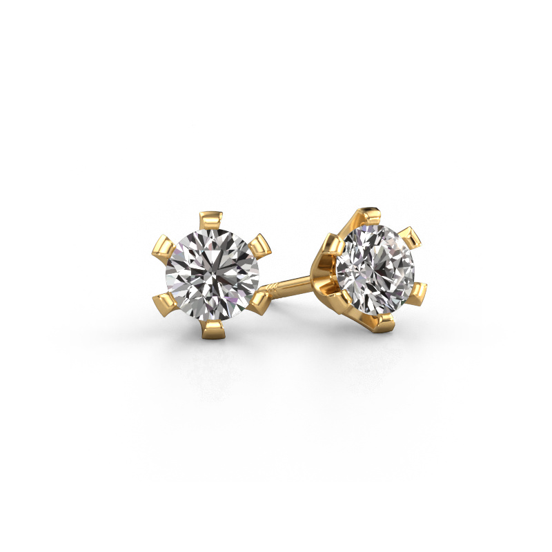 Image of Stud earrings Shana 585 gold Diamond 1.00 crt