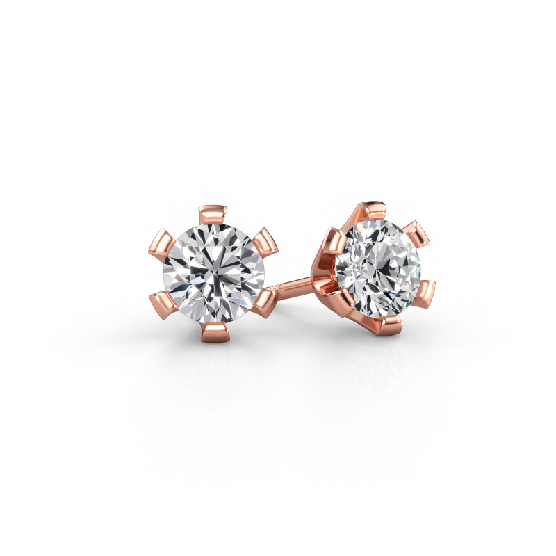 Bild av Stiftörhängen Shana 585 roséguld Labbodlad diamant 1.40 crt