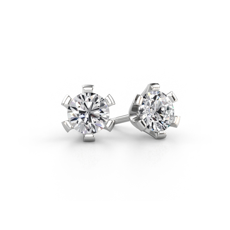 Immagine di Orecchini a lobo Shana 585 oro bianco Diamante lab grown 1.40 crt