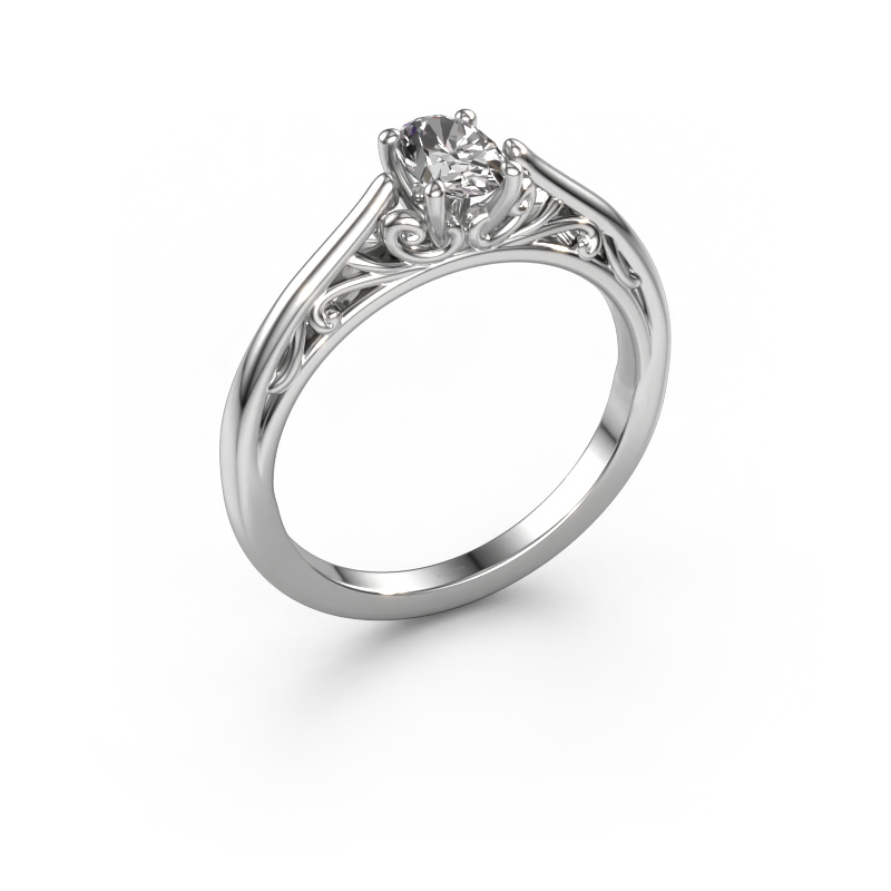 Image of Engagement ring Shannon ovl 950 platinum Diamond 0.40 crt