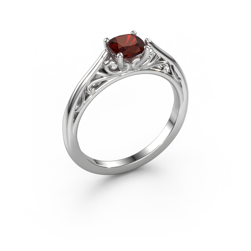 Image of Engagement ring Shannon cus 950 platinum Garnet 5 mm