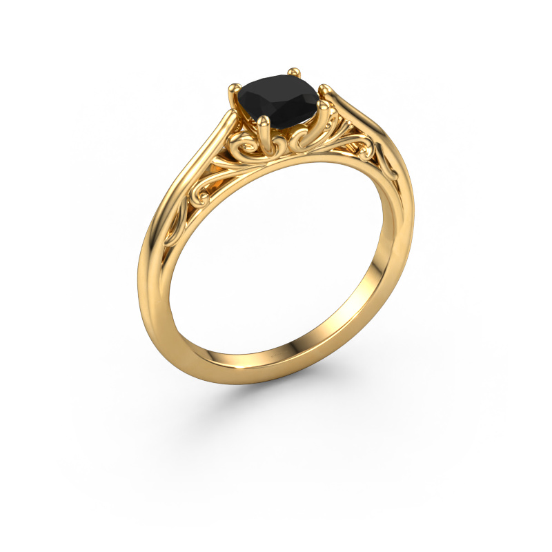 Bild von Verlobungsring Shannon cus 585 Gold Schwarz Diamant 0.70 crt