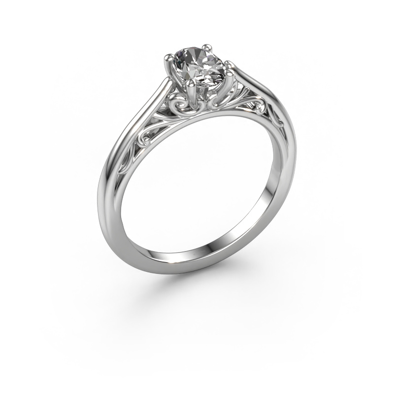 Image of Engagement ring Shannon ovl 950 platinum Diamond 0.60 crt