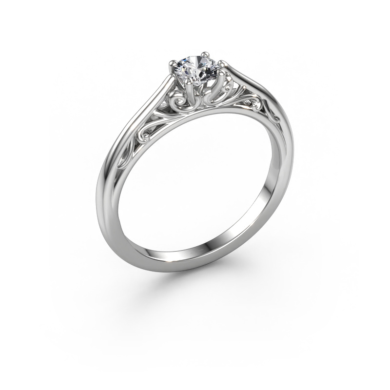 Image of Engagement ring Shannon rnd 950 platinum Diamond 0.30 crt