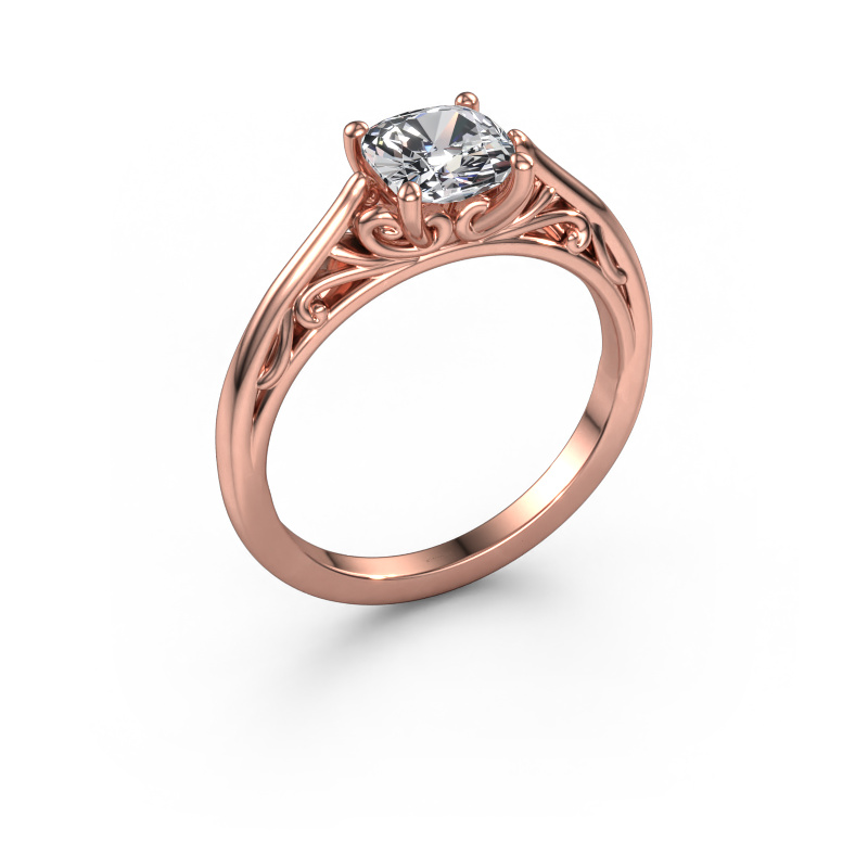 Image de Bague de fiançailles Shannon cus 585 or rose Diamant synthétique 1.30 crt