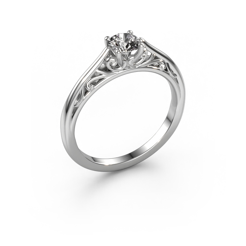 Image of Engagement ring Shannon rnd 585 white gold Diamond 0.40 crt