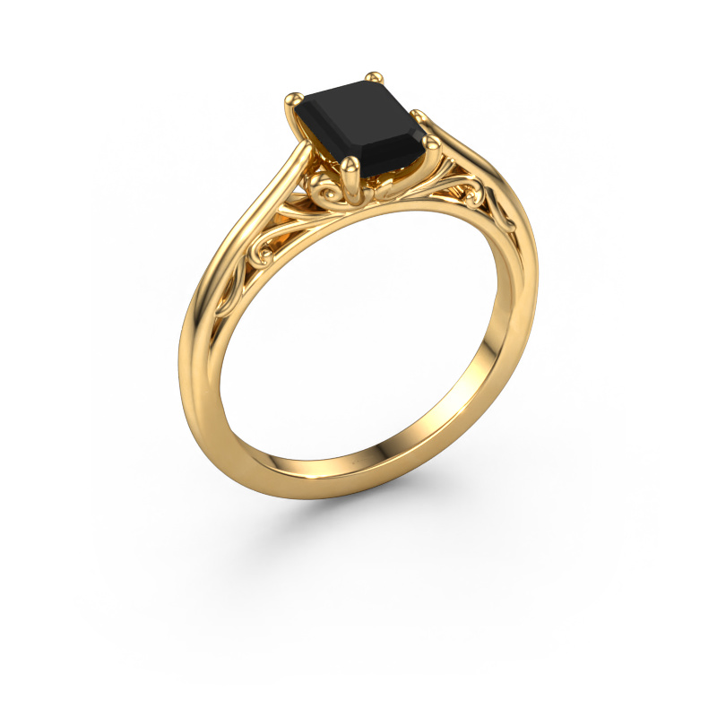 Bild von Verlobungsring Shannon eme 585 Gold Schwarz Diamant 1.380 crt