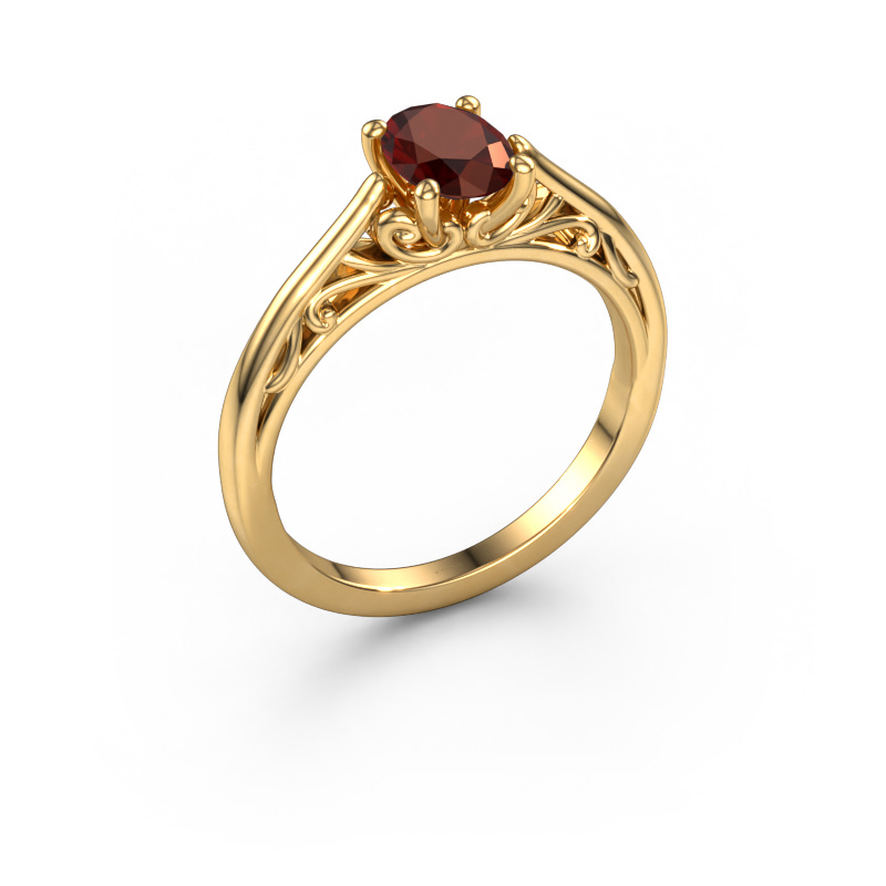 Image of Engagement ring Shannon ovl 585 gold Garnet 7x5 mm