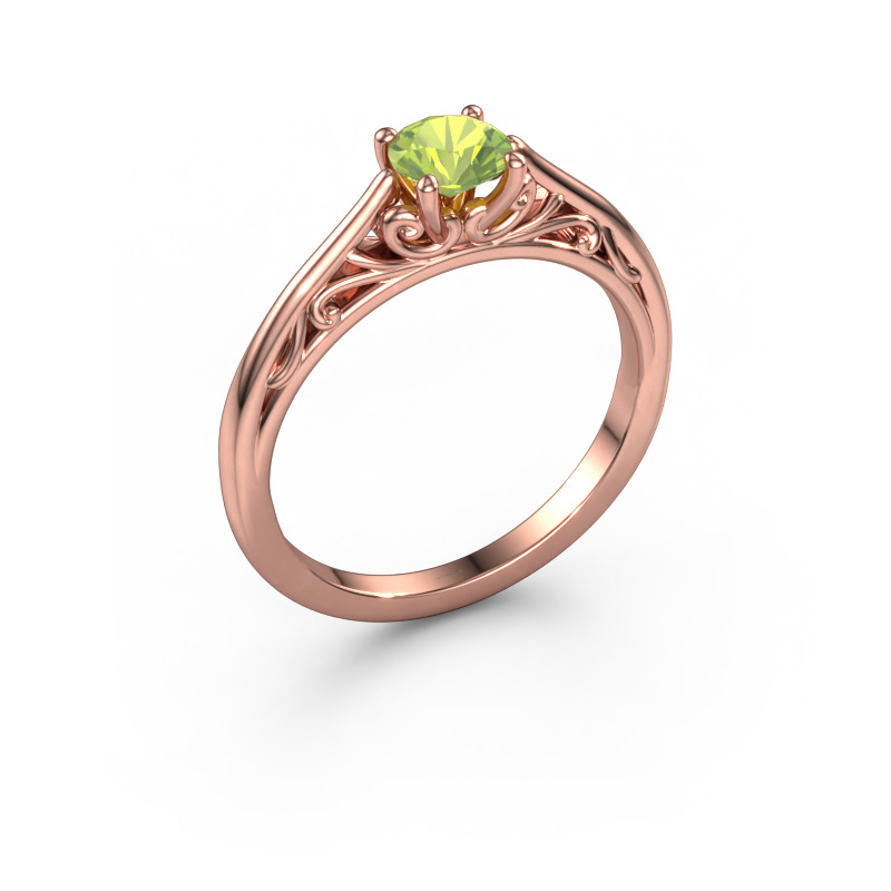 Image of Engagement ring Shannon rnd 585 rose gold Peridot 5 mm