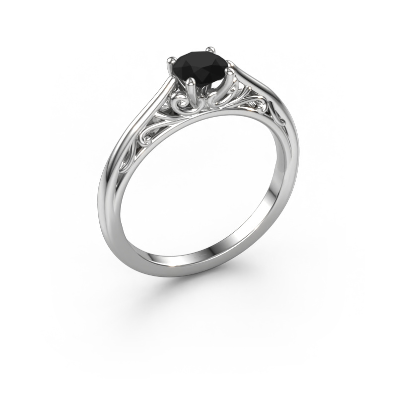 Bild von Verlobungsring Shannon rnd 950 Platin Schwarz Diamant 0.60 crt