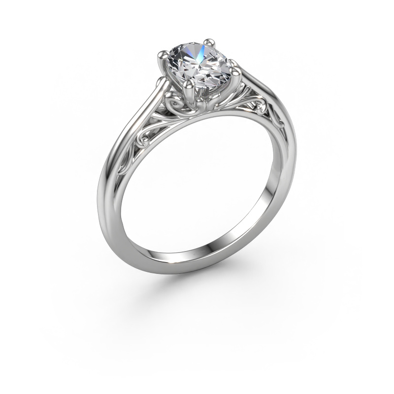 Image of Engagement ring Shannon ovl 950 platinum Diamond 0.80 crt