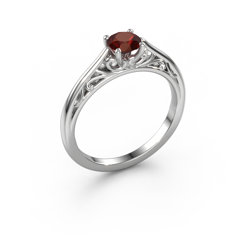 Image of Engagement ring Shannon rnd 950 platinum Garnet 5 mm