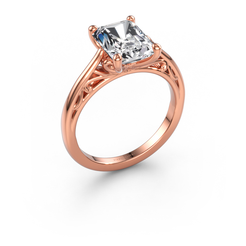Bild av Förlovningsring Shannon rad 585 roséguld Labbodlad diamant 2.50 crt