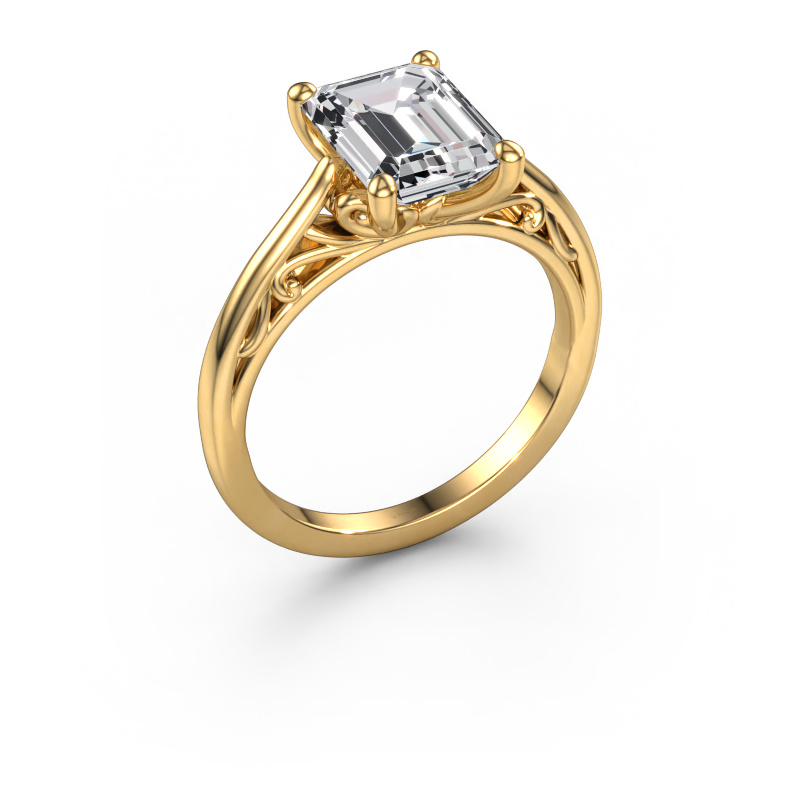 Image of Engagement ring Shannon eme 585 gold Lab grown diamond 2.50 crt