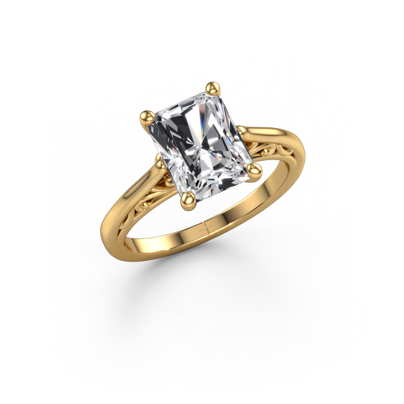 Image of Engagement ring Shannon rad 585 gold Lab grown diamond 2.50 crt