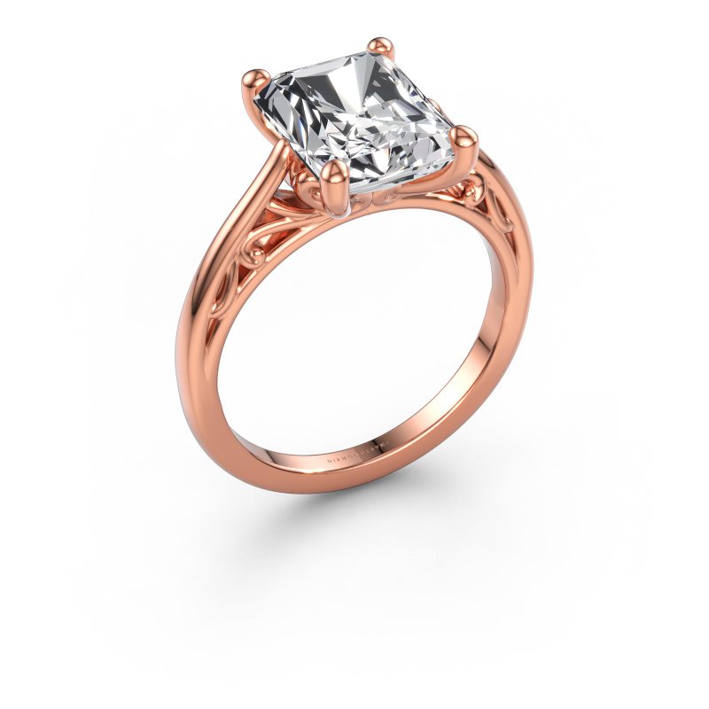 Bild av Förlovningsring Shannon rad 585 roséguld Labbodlad diamant 3.50 crt