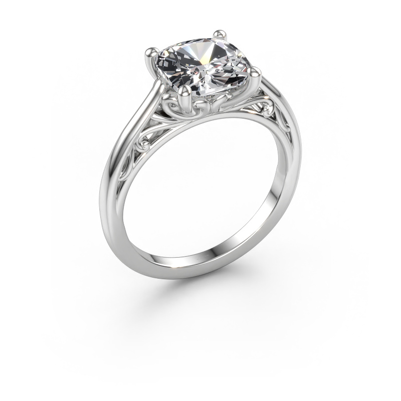 Image of Engagement ring Shannon cus 950 platinum Lab-grown diamond 2.50 crt