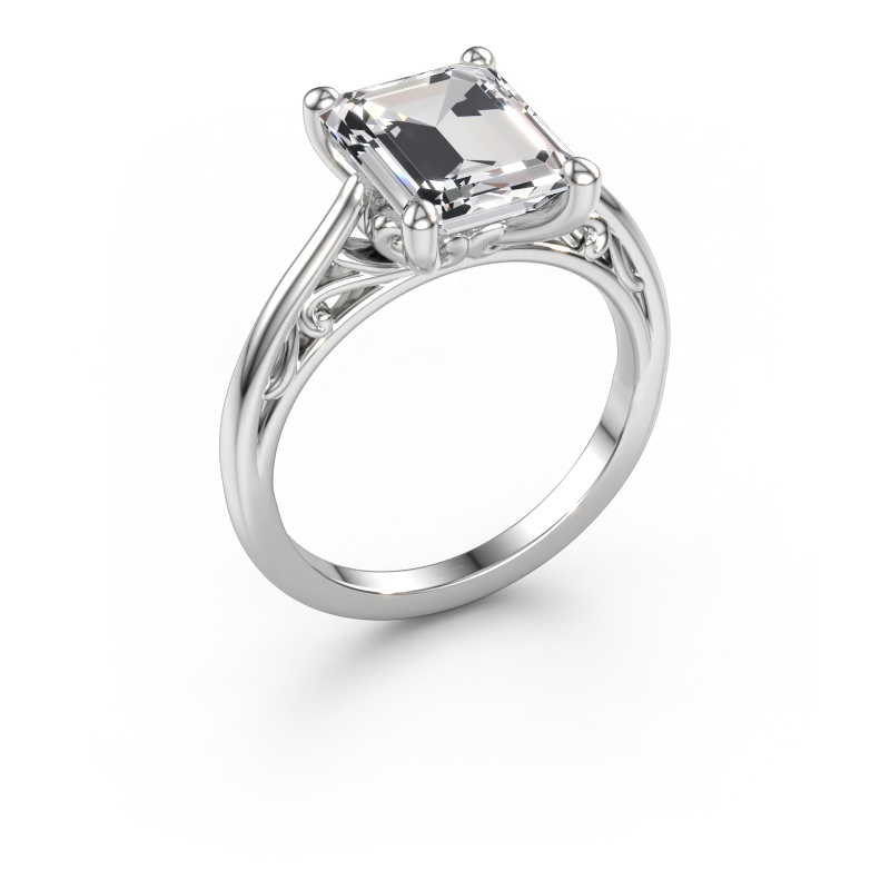 Immagine di Anello di fidanzamento Shannon eme 950 platino Diamante 3.50 crt