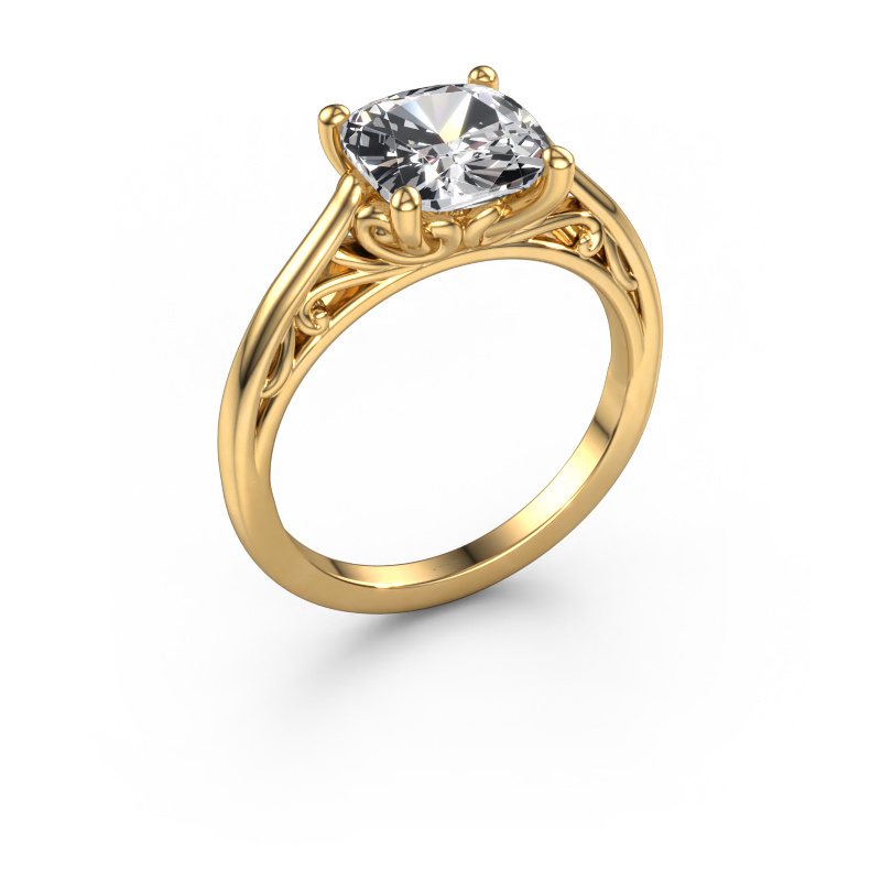 Image of Engagement ring Shannon cus 585 gold Lab grown diamond 2.50 crt