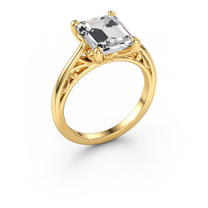 Immagine di Anello di fidanzamento Shannon eme 585 oro Diamante lab grown 3.50 crt