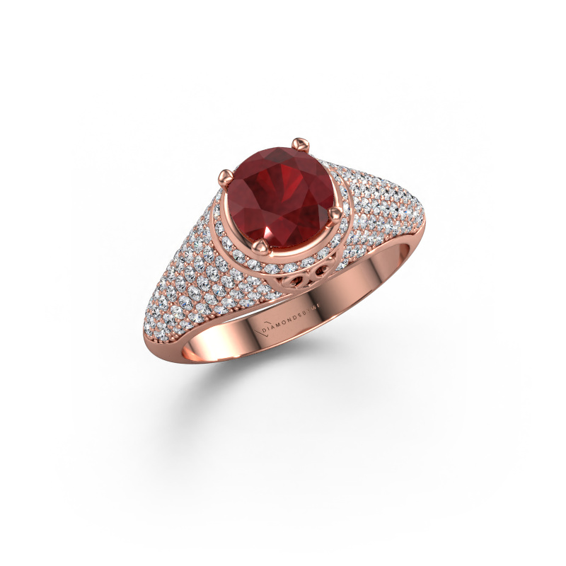 Image of Ring sharee 585 rose gold Ruby 6.5 mm