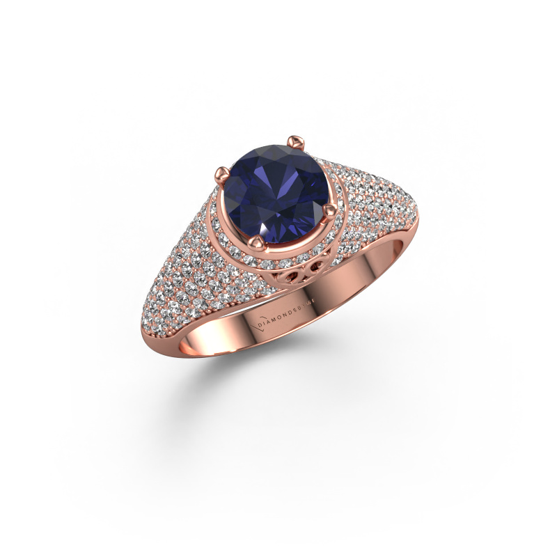 Image of Ring sharee 585 rose gold Sapphire 6.5 mm
