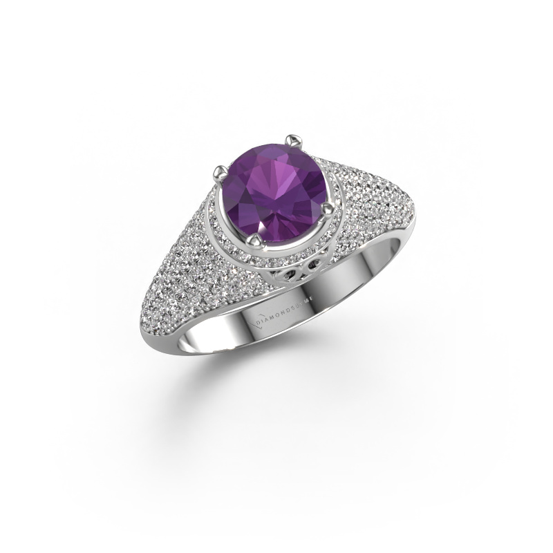 Image of Ring sharee 585 white gold Amethyst 6.5 mm