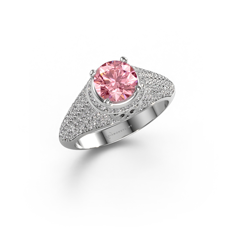 Bild von Ring sharee 585 Weißgold Rosa Labordiamant 6.5 mm