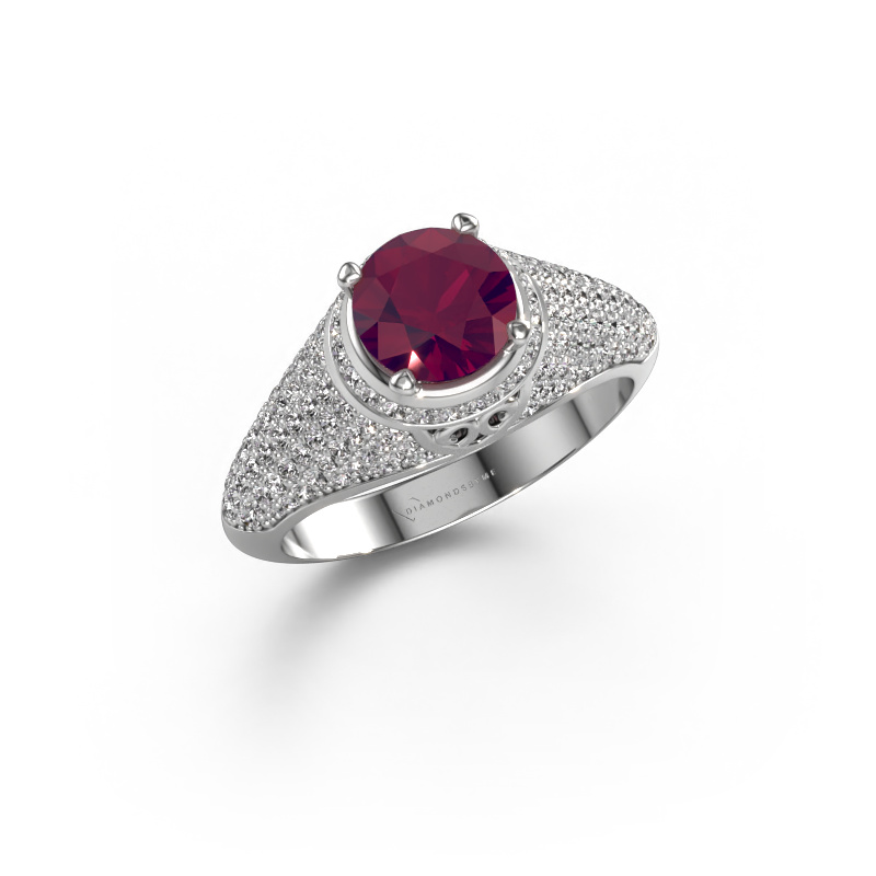 Image of Ring sharee 950 platinum Rhodolite 6.5 mm