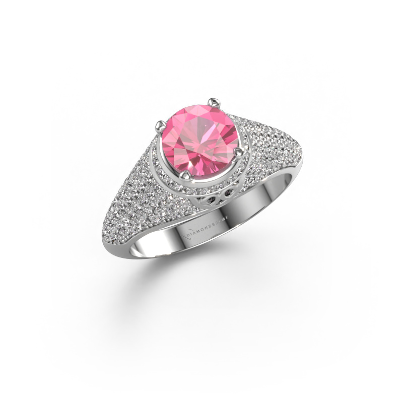 Image of Ring sharee 585 white gold Pink sapphire 6.5 mm