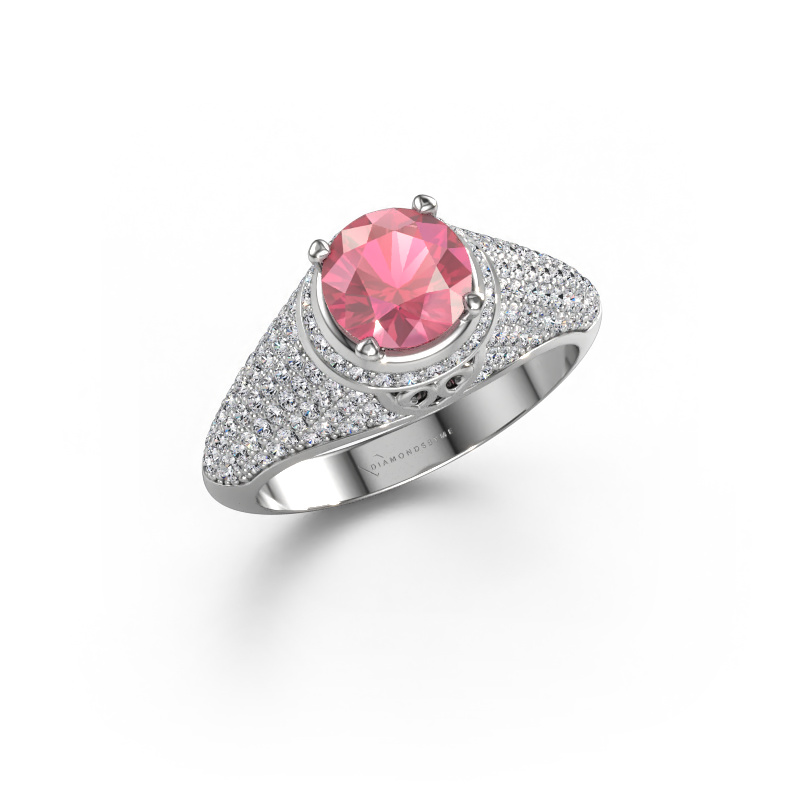 Image of Ring sharee 950 platinum Tourmaline pink 6.5 mm
