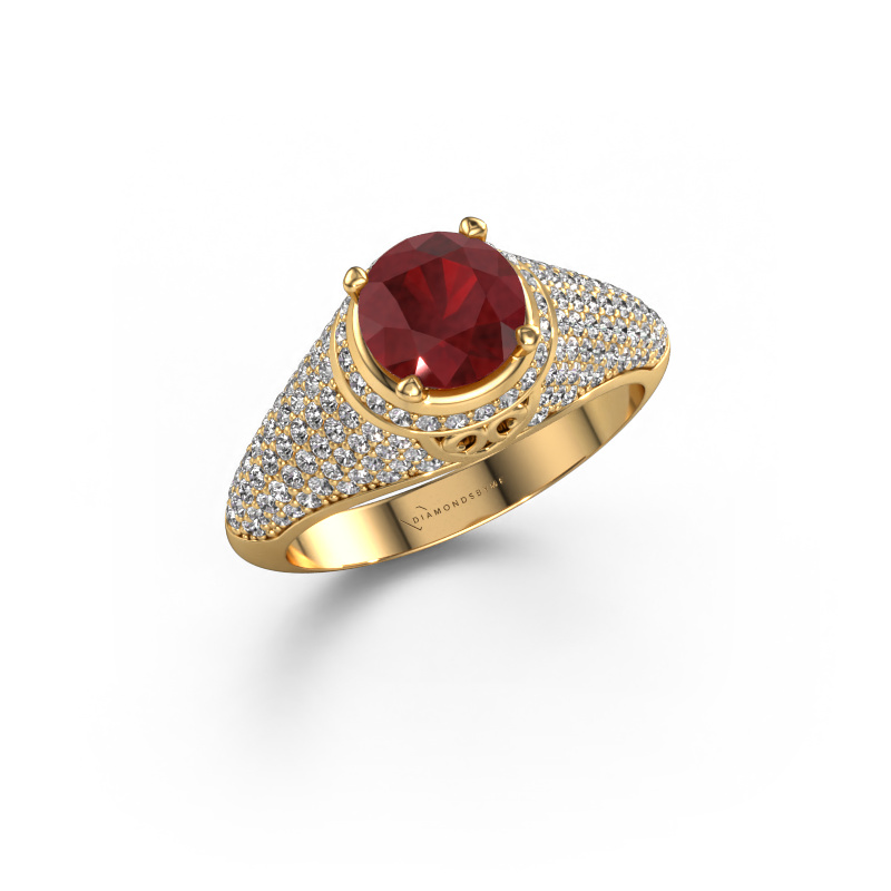 Image of Ring sharee 585 gold Ruby 6.5 mm