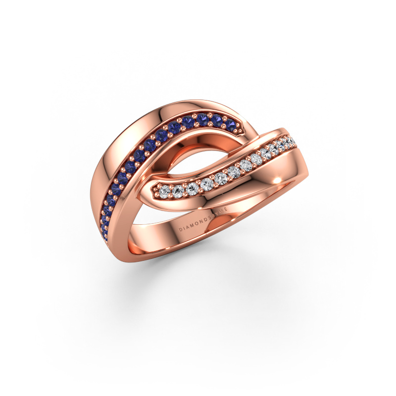Immagine di Anello Sharita 585 oro rosa Zaffiro 1.2 mm