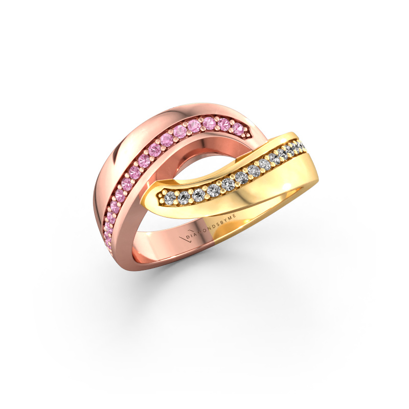 Image of Ring Sharita 585 rose gold Pink sapphire 1.2 mm