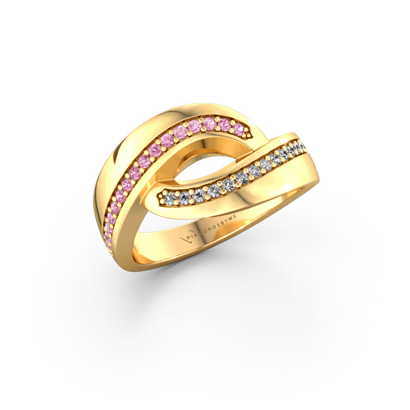 Image de Bague Sharita 585 or jaune Saphir rose 1.2 mm