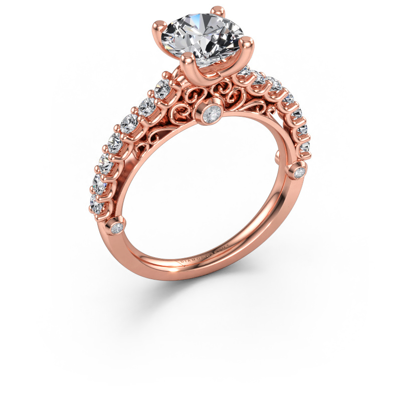 Immagine di Anello di fidanzamento Shaunda 585 oro rosa Diamante 2.00 crt