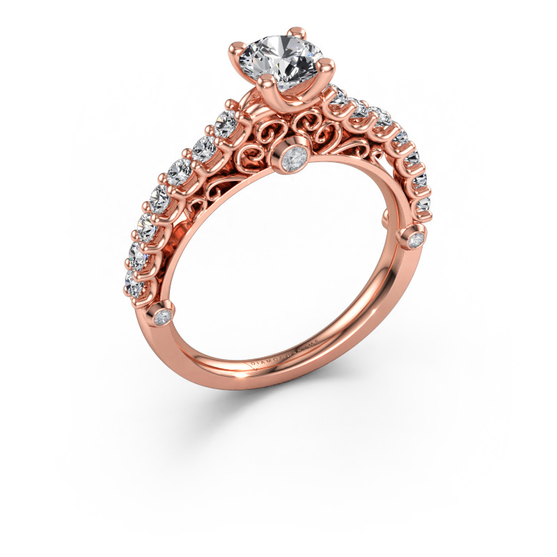 Immagine di Anello di fidanzamento Shaunda 585 oro rosa Diamante lab grown 1.10 crt