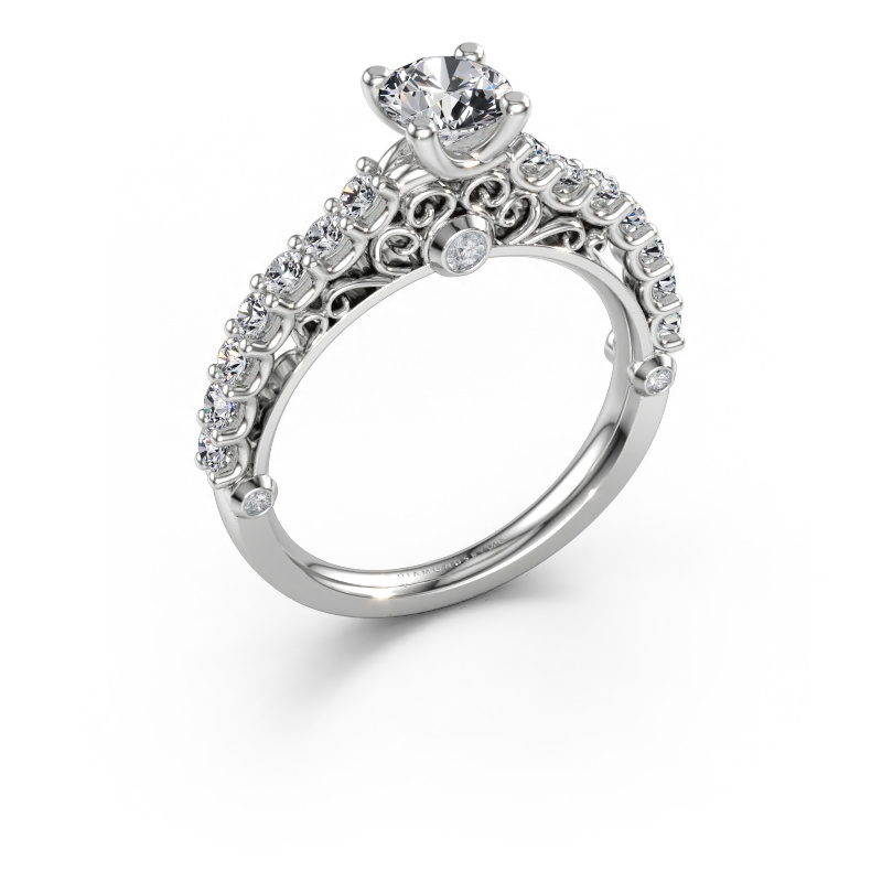Bild av Förlovningsring Shaunda 585 vitt guld Labbodlad diamant 1.10 crt
