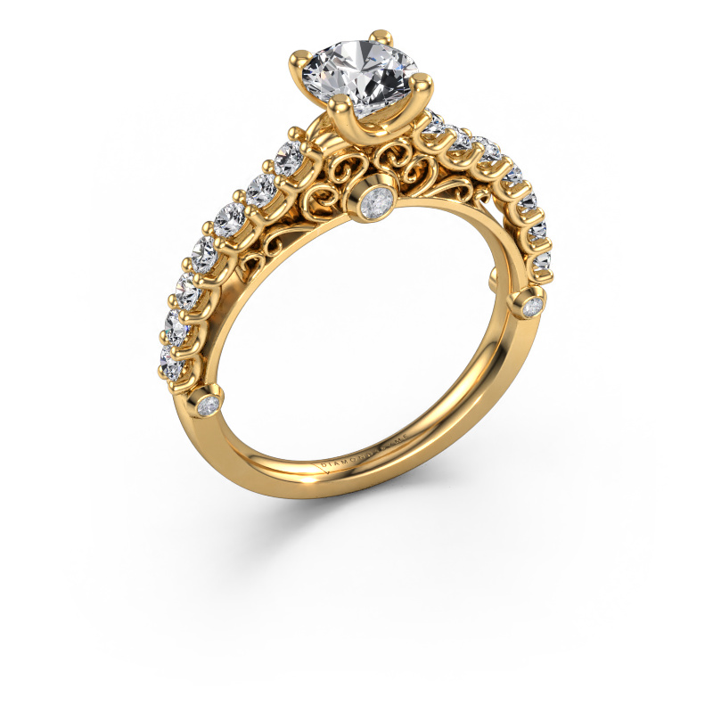 Image of Engagement ring Shaunda 585 gold Lab grown diamond 1.20 crt
