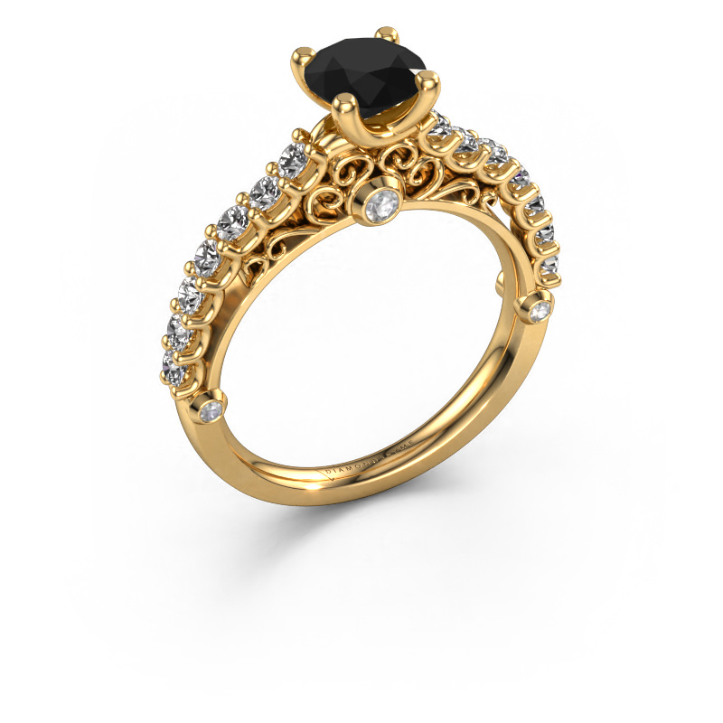 Bild von Verlobungsring Shaunda 585 Gold Schwarz Diamant 1.46 crt