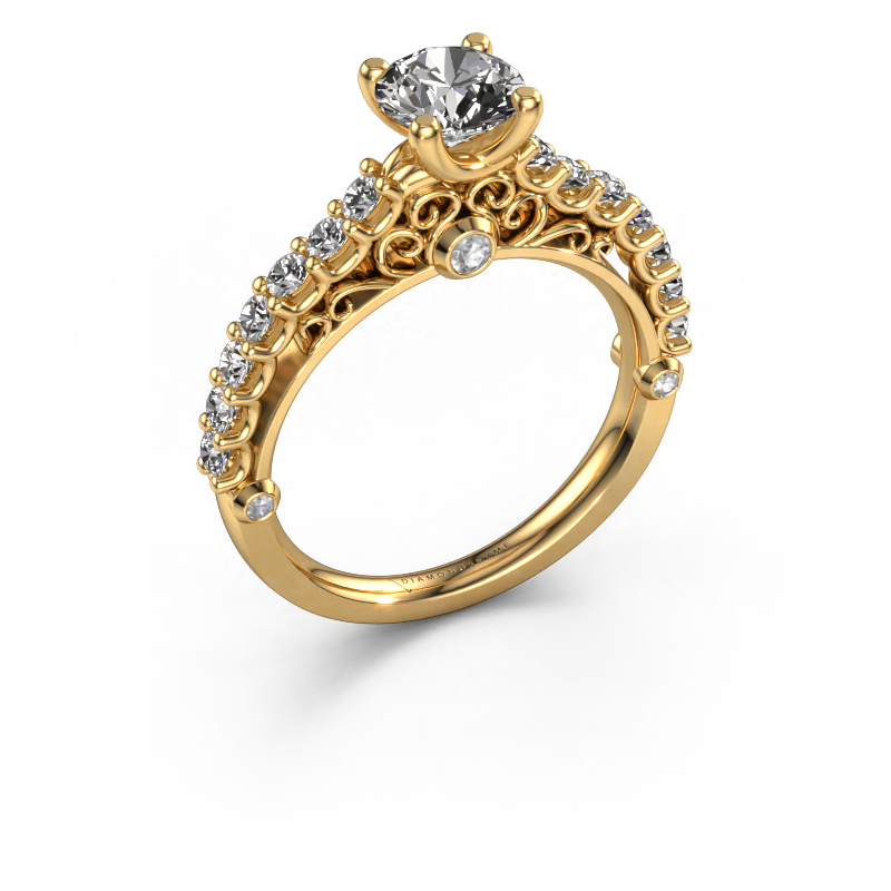 Image of Engagement ring Shaunda 585 gold Lab grown diamond 1.30 crt
