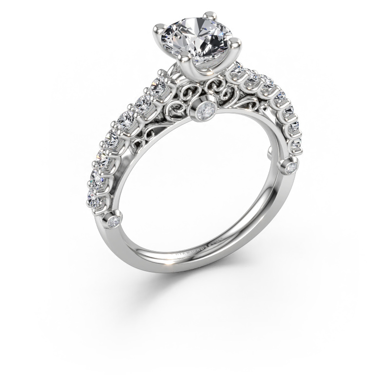 Immagine di Anello di fidanzamento Shaunda 585 oro bianco Diamante lab grown 1.50 crt